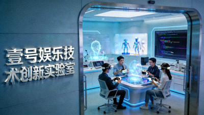 壹号娱乐技术创新实验室内部工作场景，展示团队研发前沿互动娱乐技术